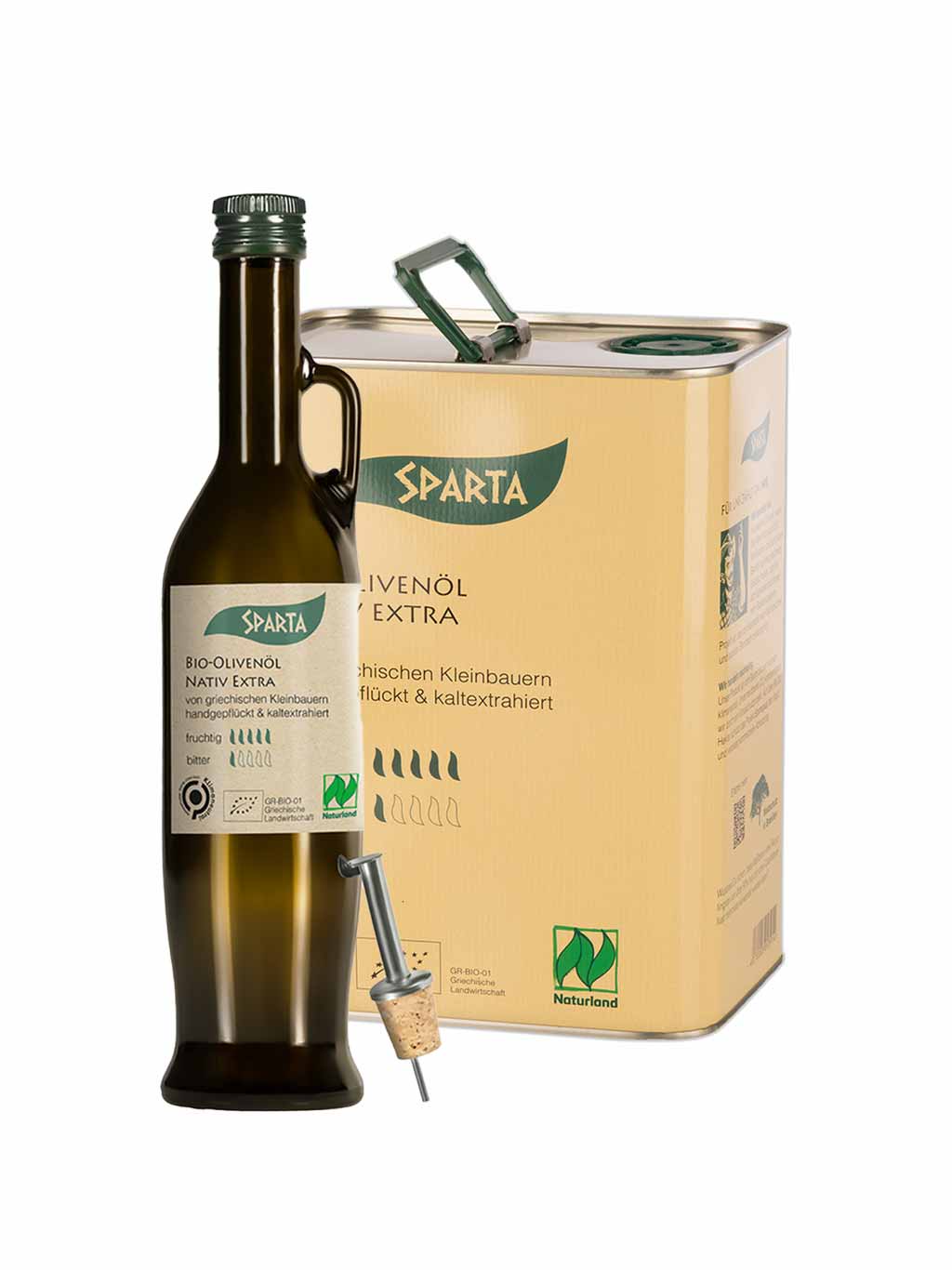 Sparta-Bundle-Glasflasche-0,5L-mit-Ausgießer-3L-Kanister