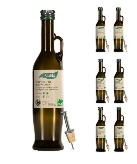 Bio Olivenöl nativ-extra 0,5L mit Ausgießer - 6er Pack